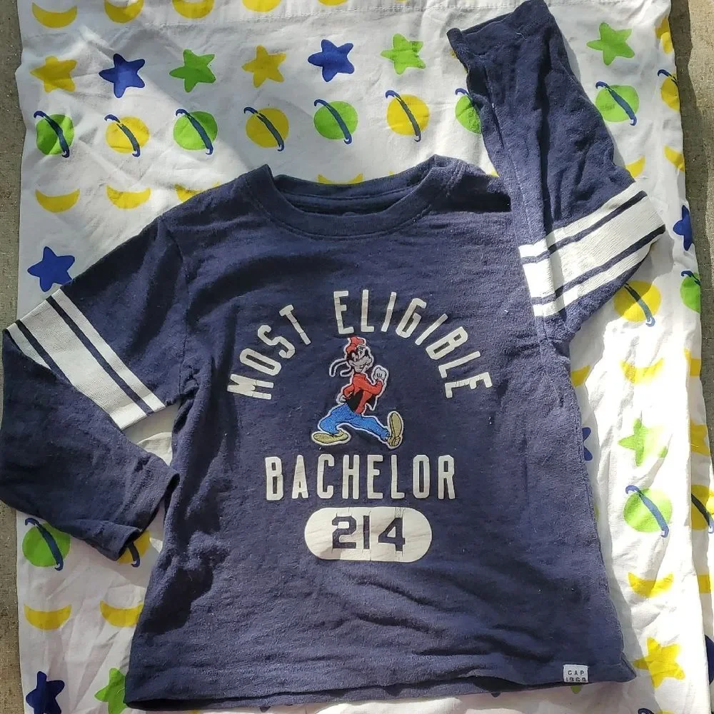 GAP Disney Goofy Navy Blue Toddler Shirt 3Y 3T 🌏5/$10🌏